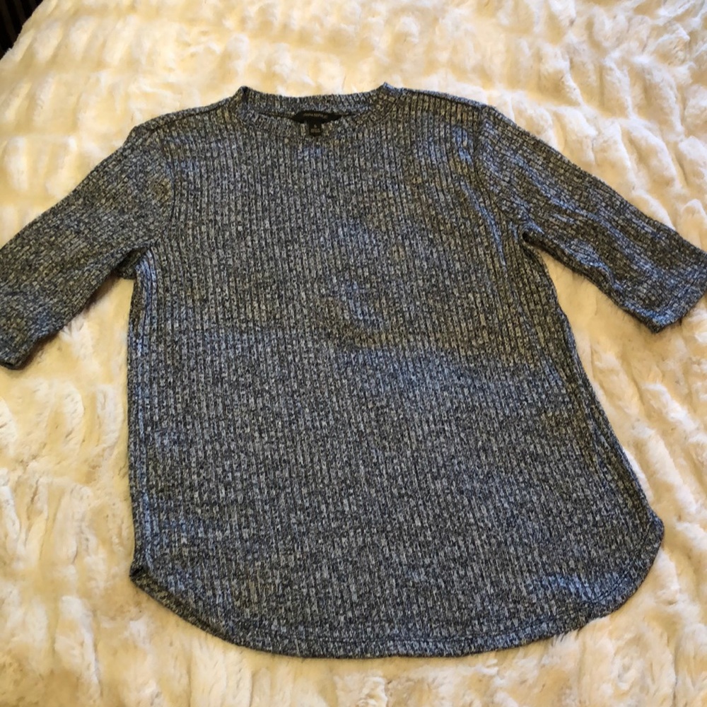 Banana Republic navy marbled top
